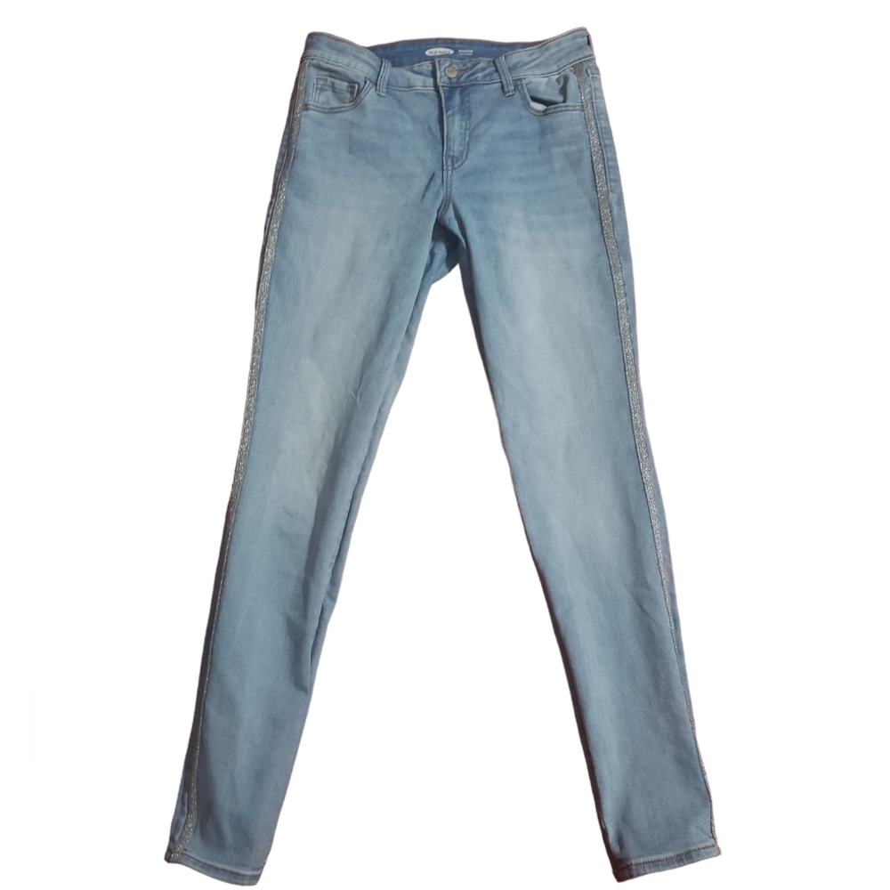 Old Navy ROCKSTAR DENIM JEANS, Light Blue Denim, Super Skinny Leg,sz 2, Stretch!